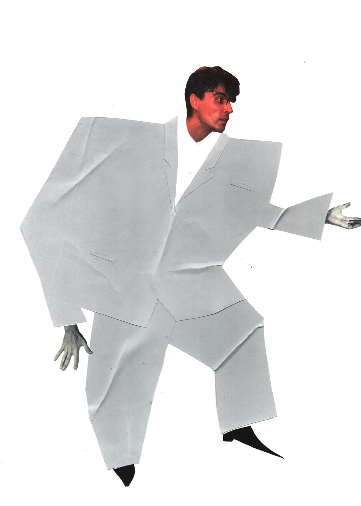 'Byrning Down The House' Talking Heads Original Mounted Collage