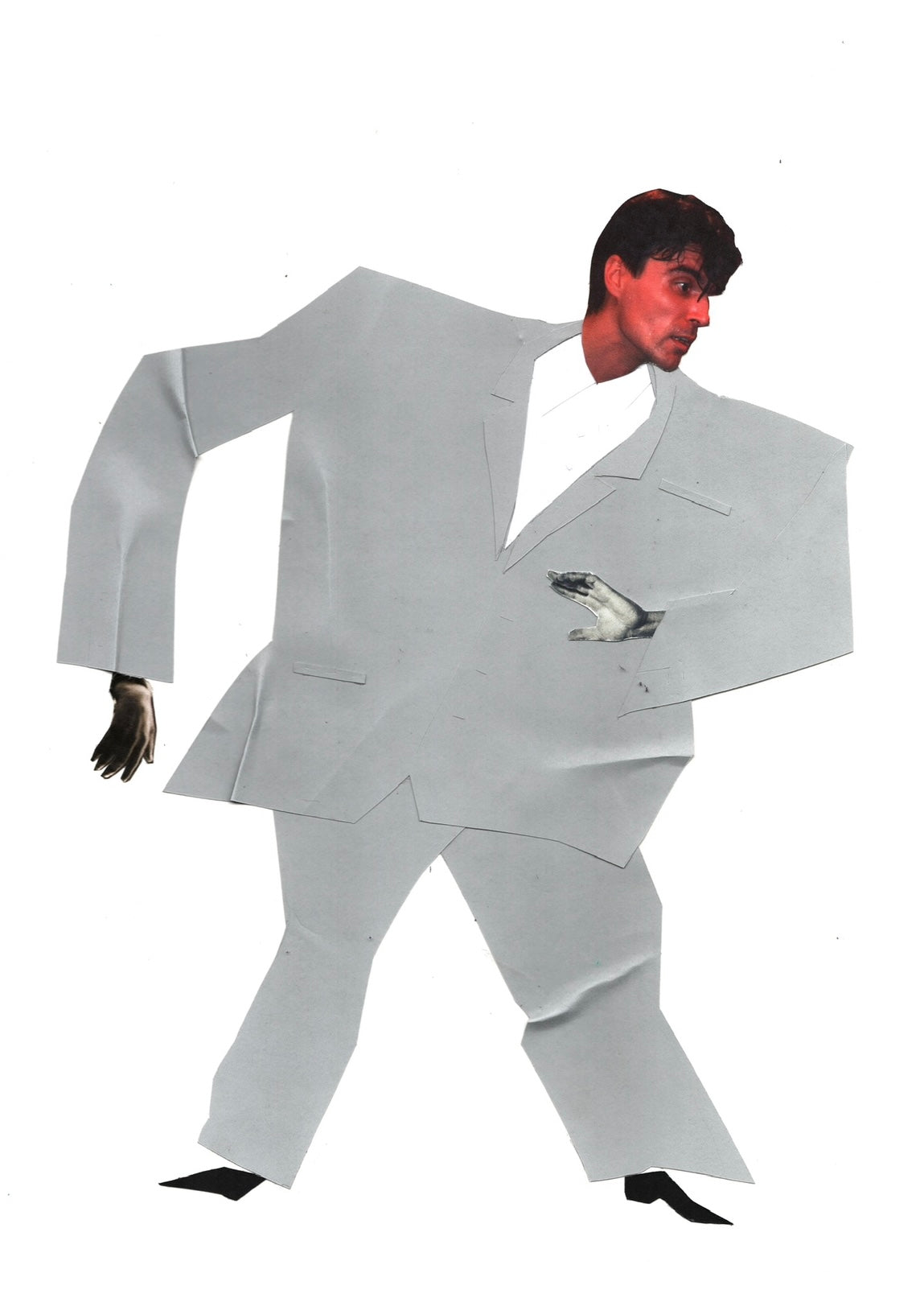 'Byrning Down The House' Talking Heads Original Mounted Collage
