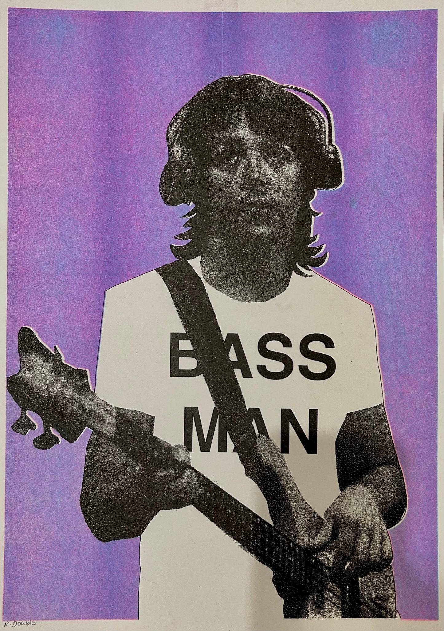 'Bassman' Paul McCartney A3 Risograph