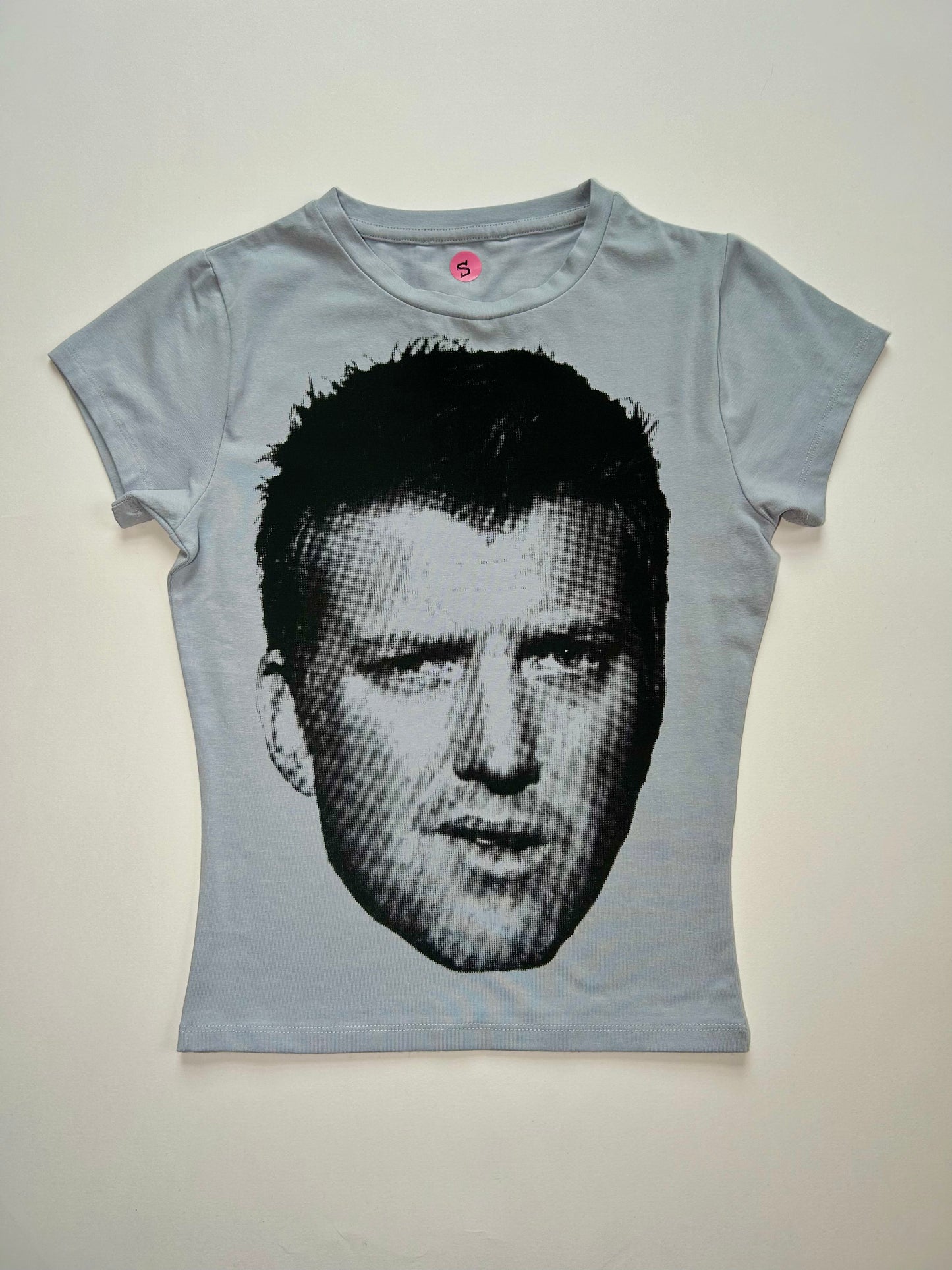 JOSH POWDER BLUE FITTED CREW T SHIRT