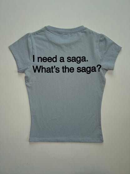 JOSH POWDER BLUE FITTED CREW T SHIRT